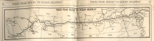 Pikes Peak Ocean to Ocean highway map